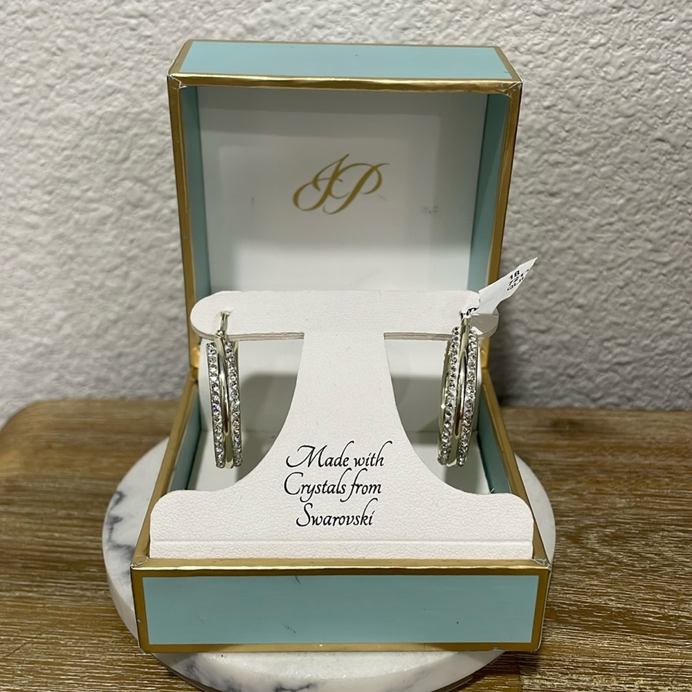 NWT Jenni Park Silver Hoop Earrings